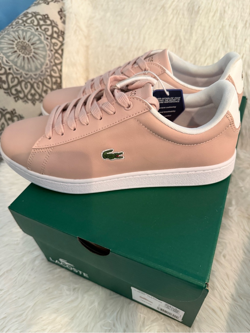 Lacoste Pink Hydez Sneakers Size 39.5/US 8 NIB